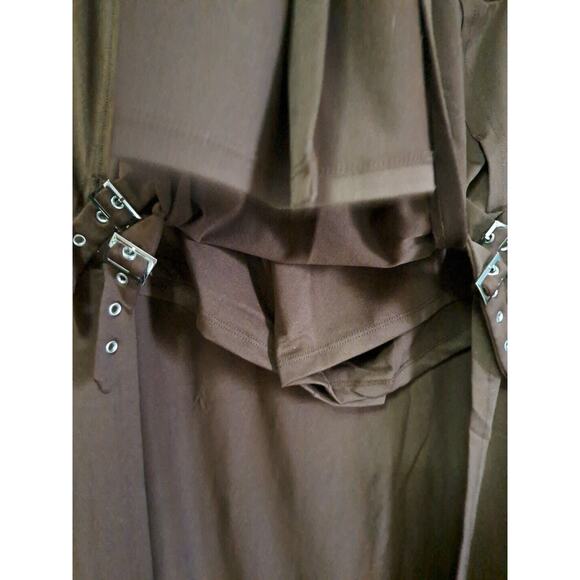 NWT Halara Women's Play My Way Maxi Buckle Skirt Large High Waisted High Slits - Picture 5 of 8